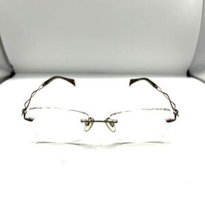 LifeArt Eyeglasses Charmont XL 2154 Rimless Designer Frames Only Brown 51-17-135